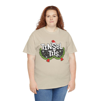 T-Shirt — "Tinsel Tits" Funny Christmas Wreath Holiday Tee