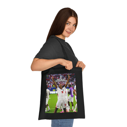 Jude Bellingham England Celebration Cotton Tote — "You're My Wonderwall" Stadium Photo Bag