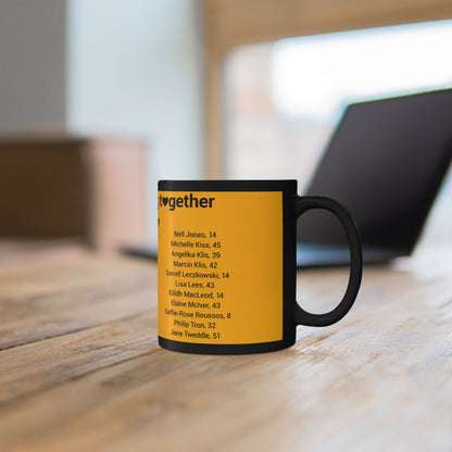 Manchester Arena Memorial Names Black Mug — "Remembering Together 22 May" Tribute Coffee Cup (11oz/15oz)