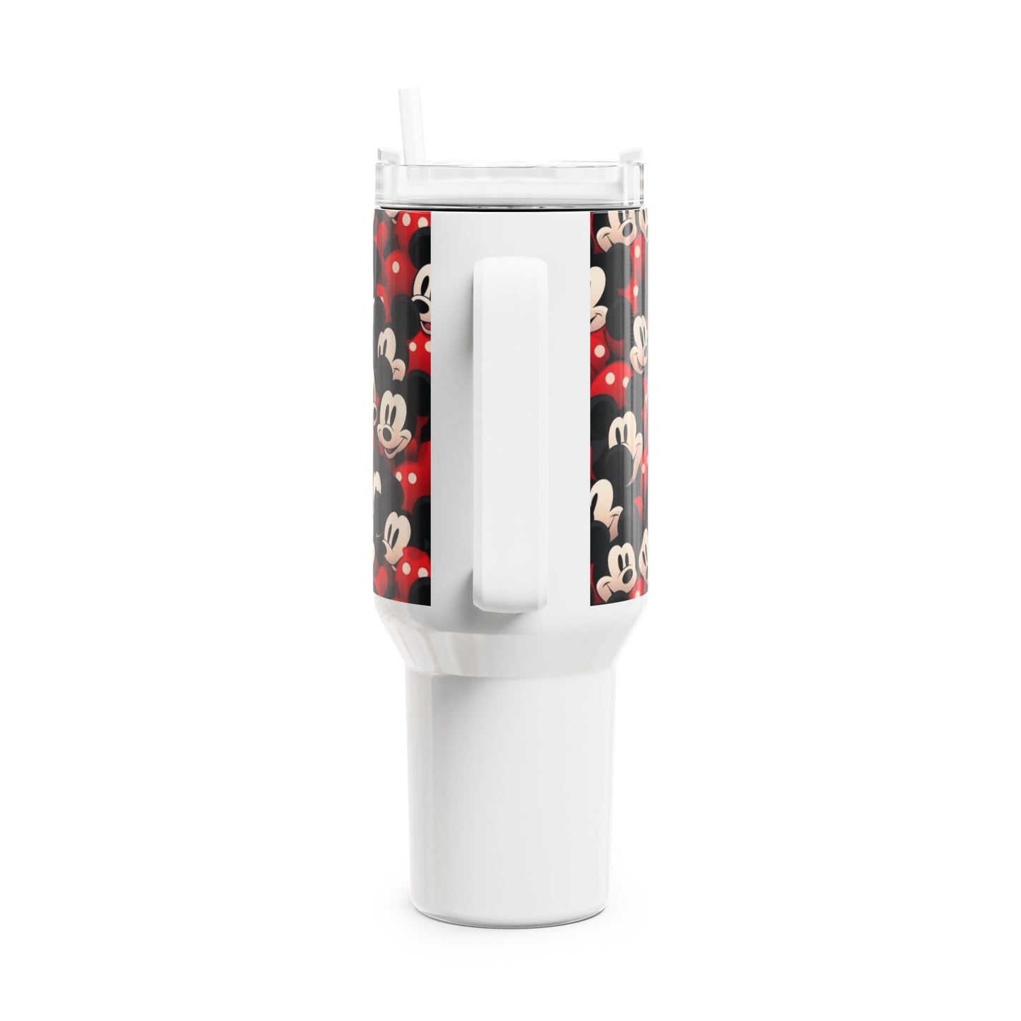 40oz Mickey Mouse Pattern Tumbler — Retro Cartoon Stainless Travel Cup