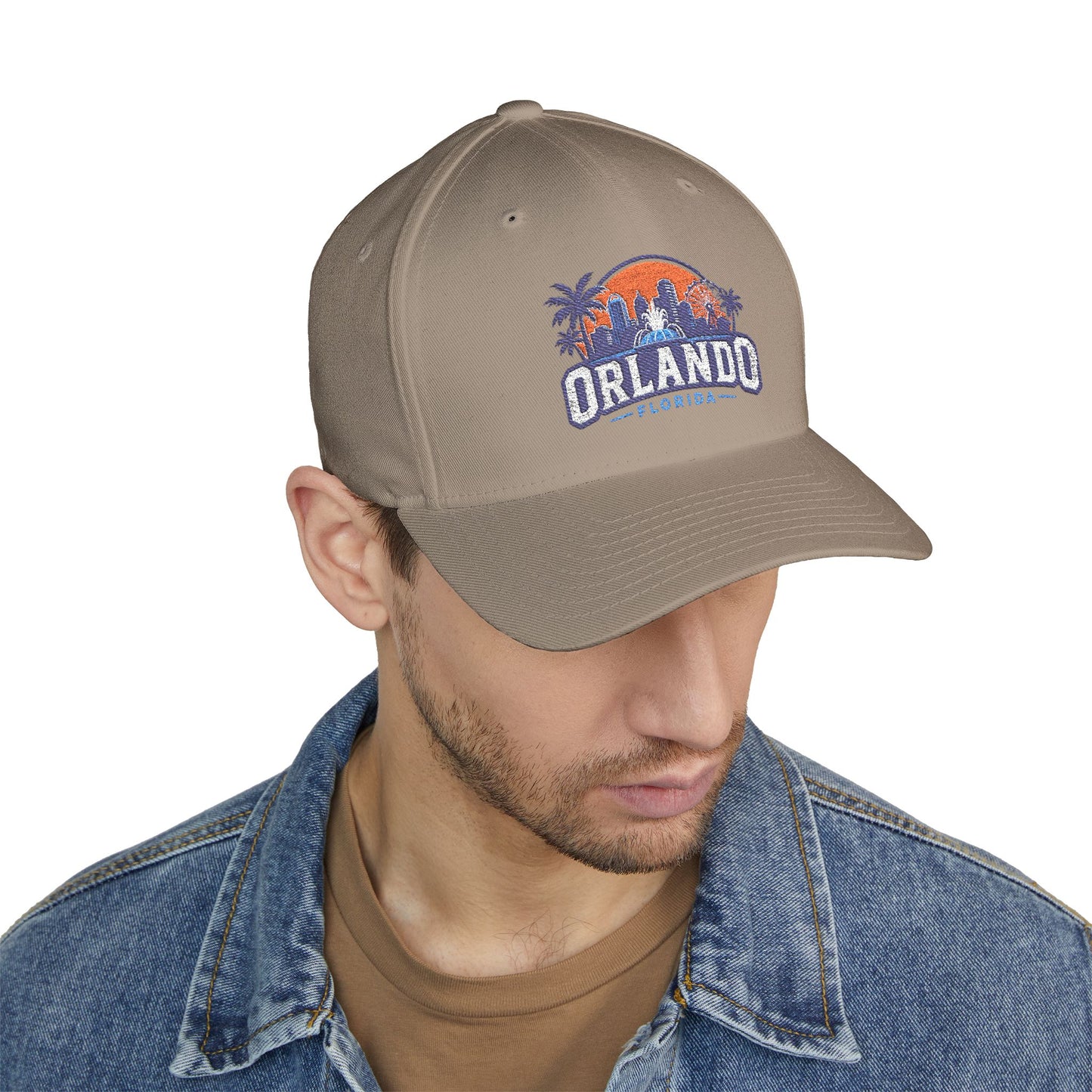 Orlando Florida Embroidered Baseball Cap — Sunset Skyline Hat