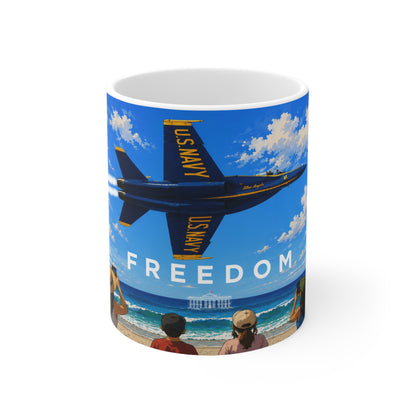 Freedom Airshow Mug — US Navy Blue Angels Ceramic Coffee Cup (11oz & 15oz)