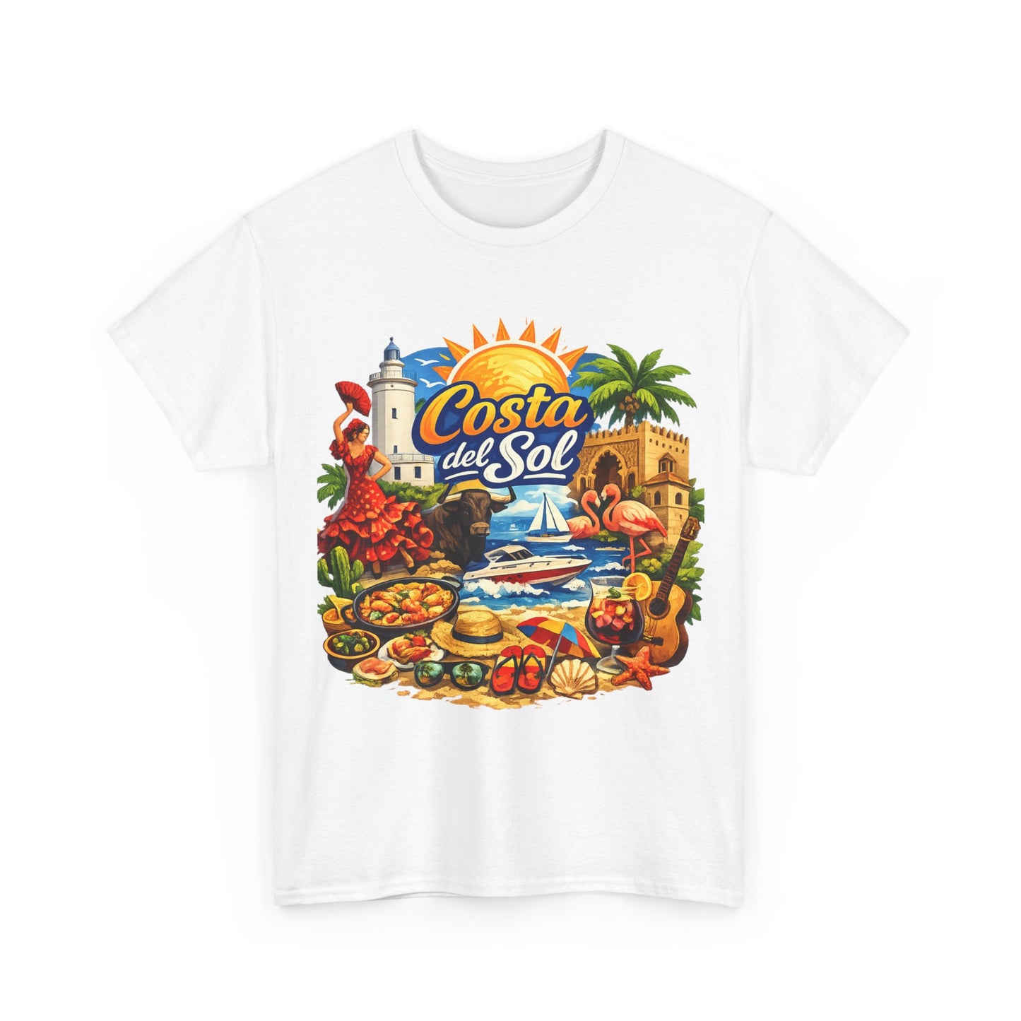 Costa del Sol Beach T-Shirt — Vintage Tropical Vacation Tee