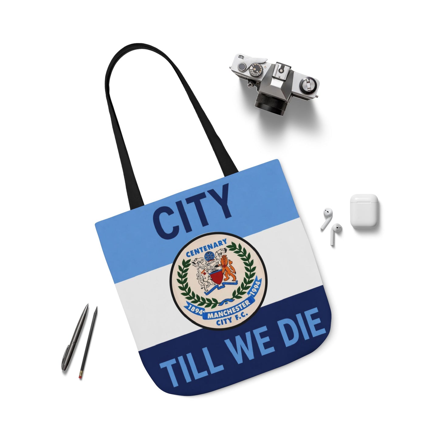 City Till We Die Canvas Tote Bag — Football Fan Flag Tote